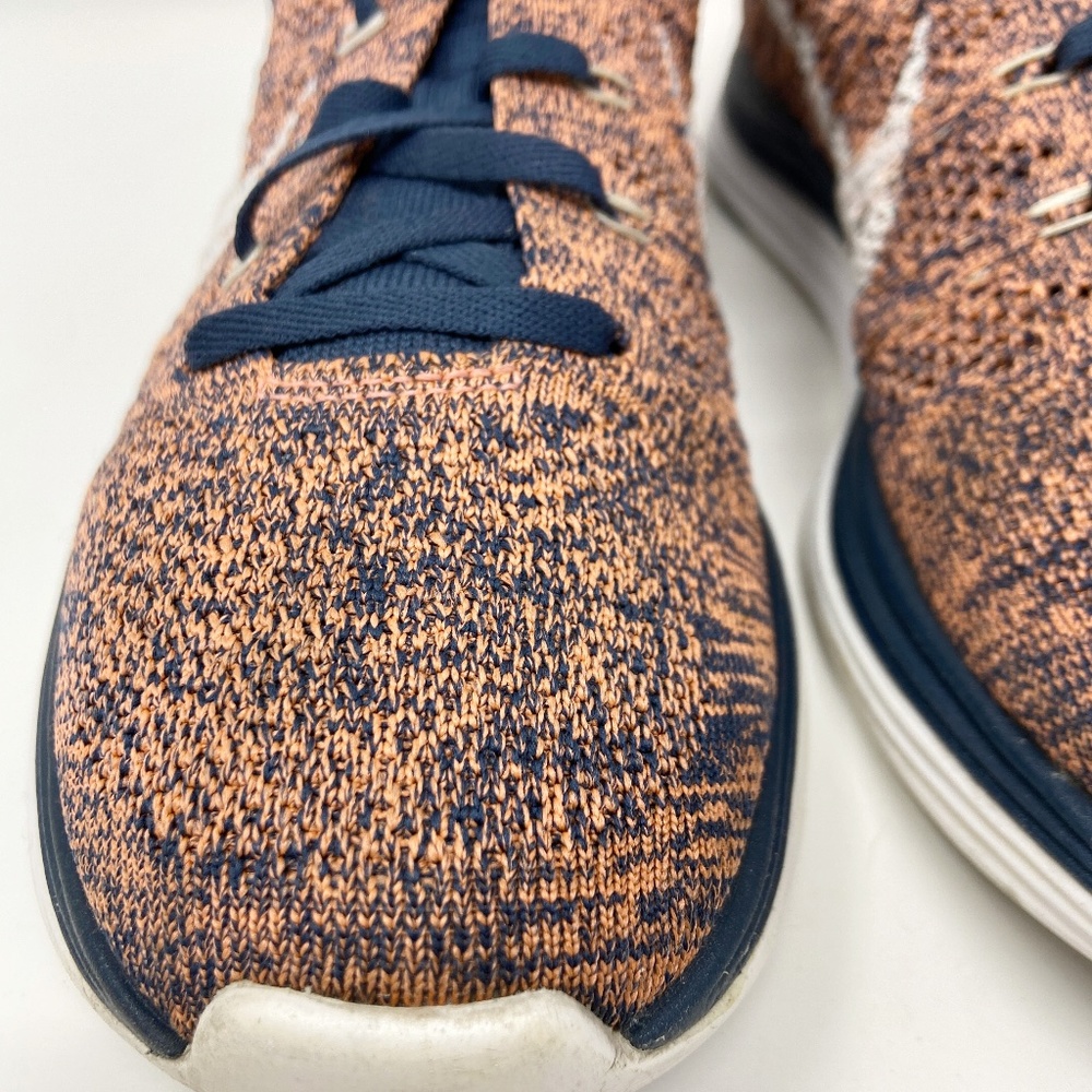 NIKE | Flyknit Lunar 1 Orange Navy 7.5 Athletic